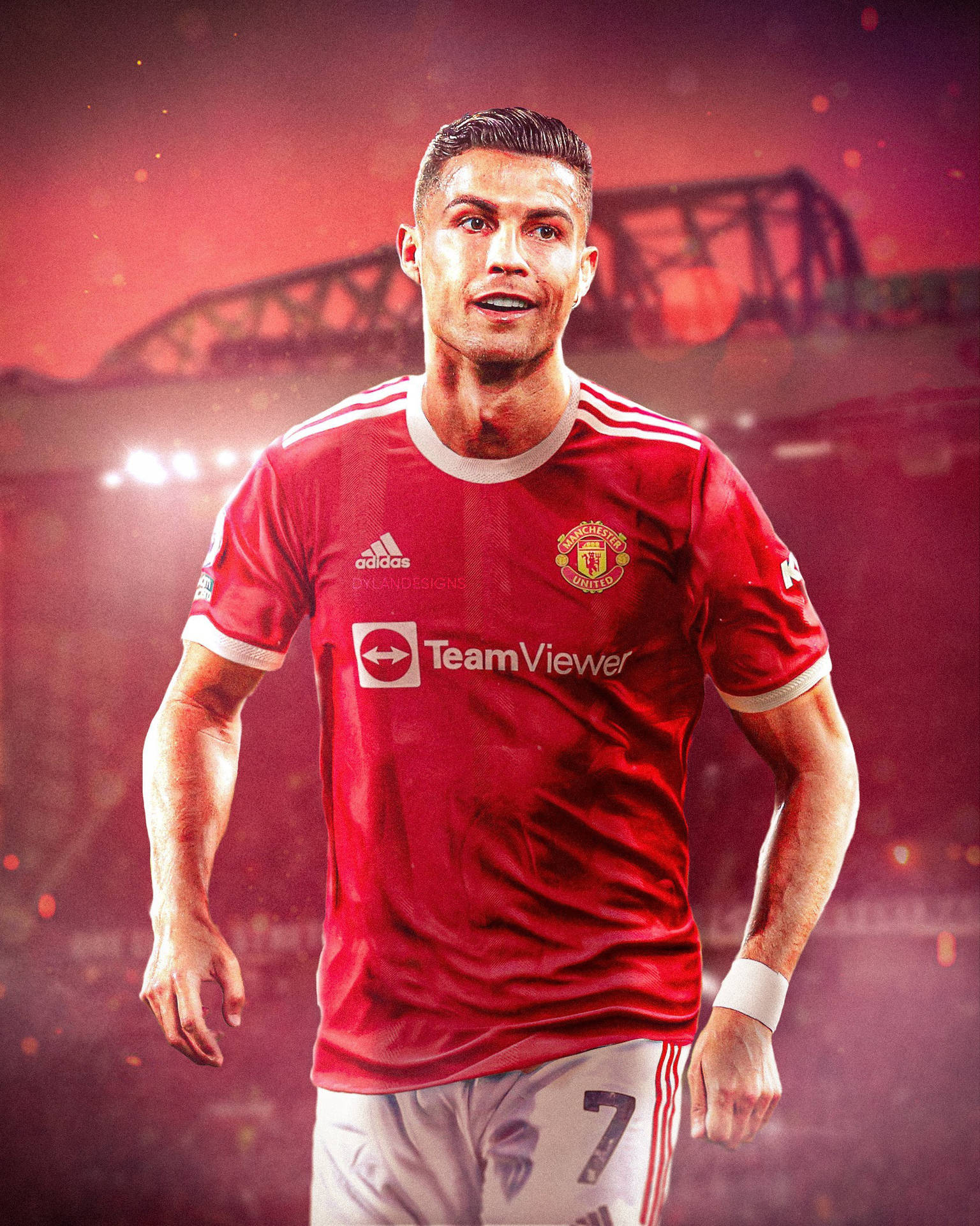 Cristiano Ronaldo Manchester United Fantasy Art Background