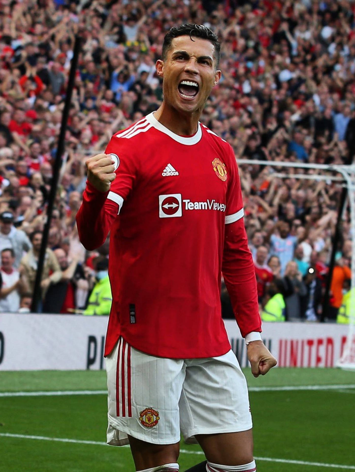 Cristiano Ronaldo Manchester United Goal Shot Background