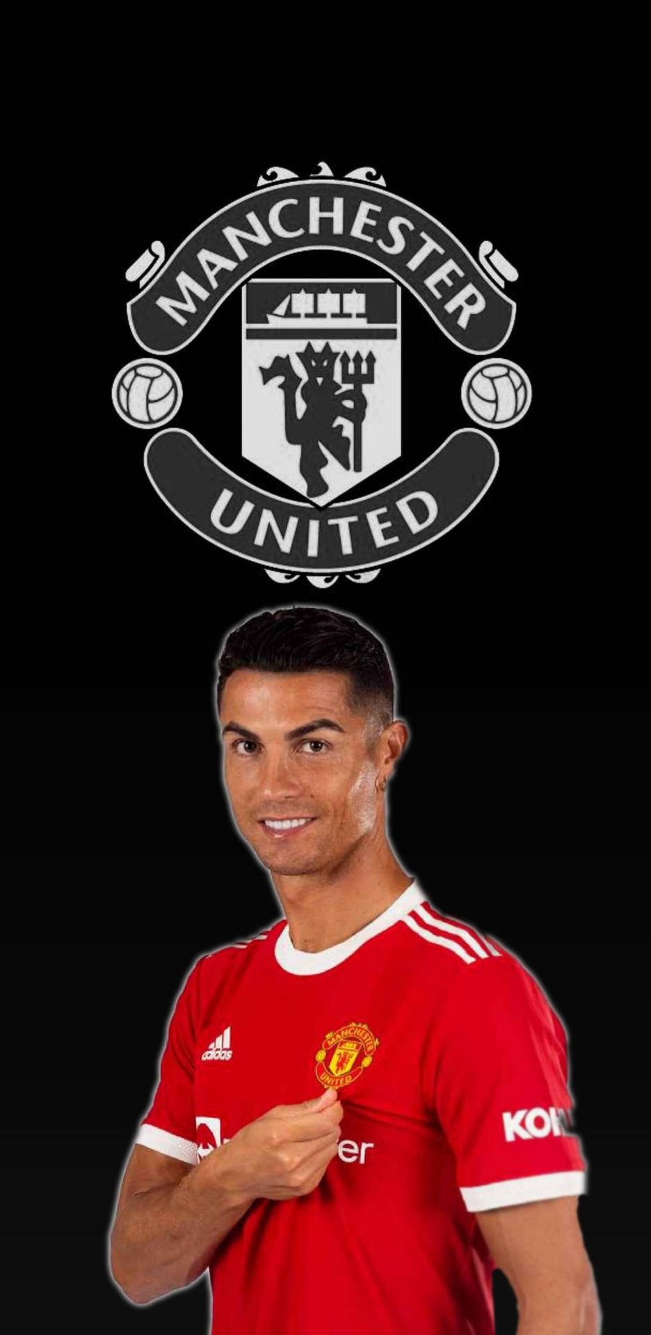 Cristiano Ronaldo Manchester United Logo Background