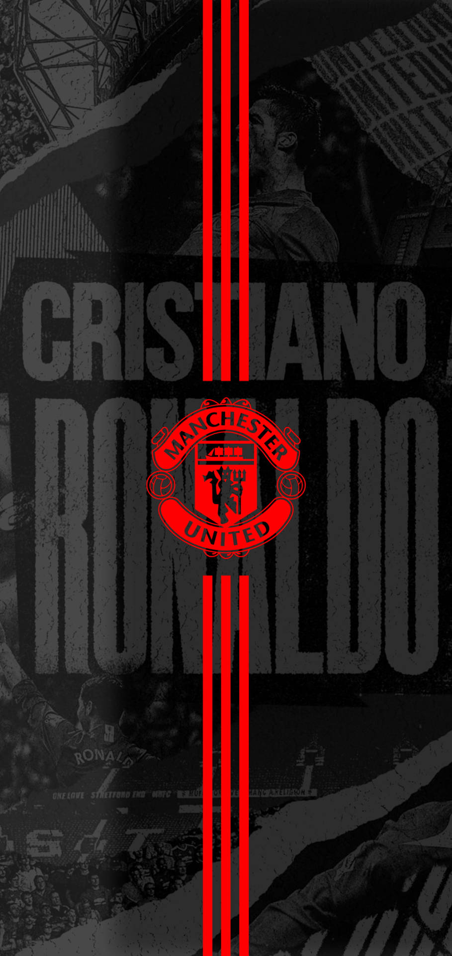 Cristiano Ronaldo Manchester United Logo Background