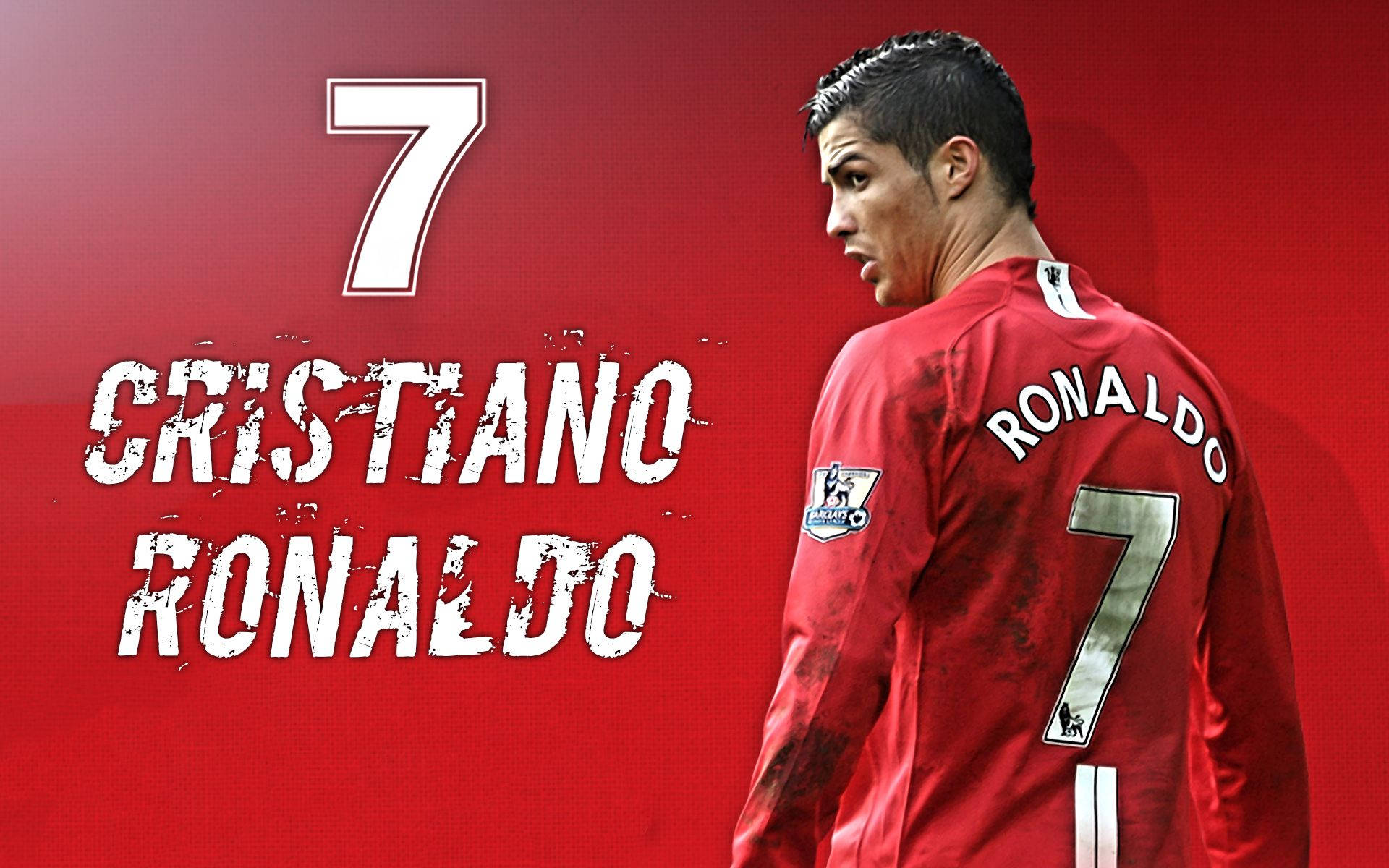Cristiano Ronaldo Manchester United Number 7 Background