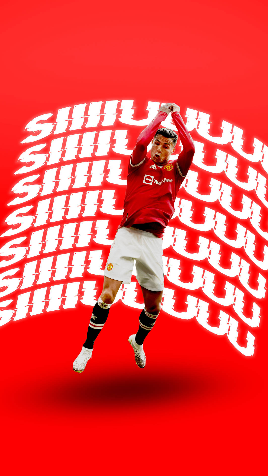 Cristiano Ronaldo Manchester United Red Poster Background