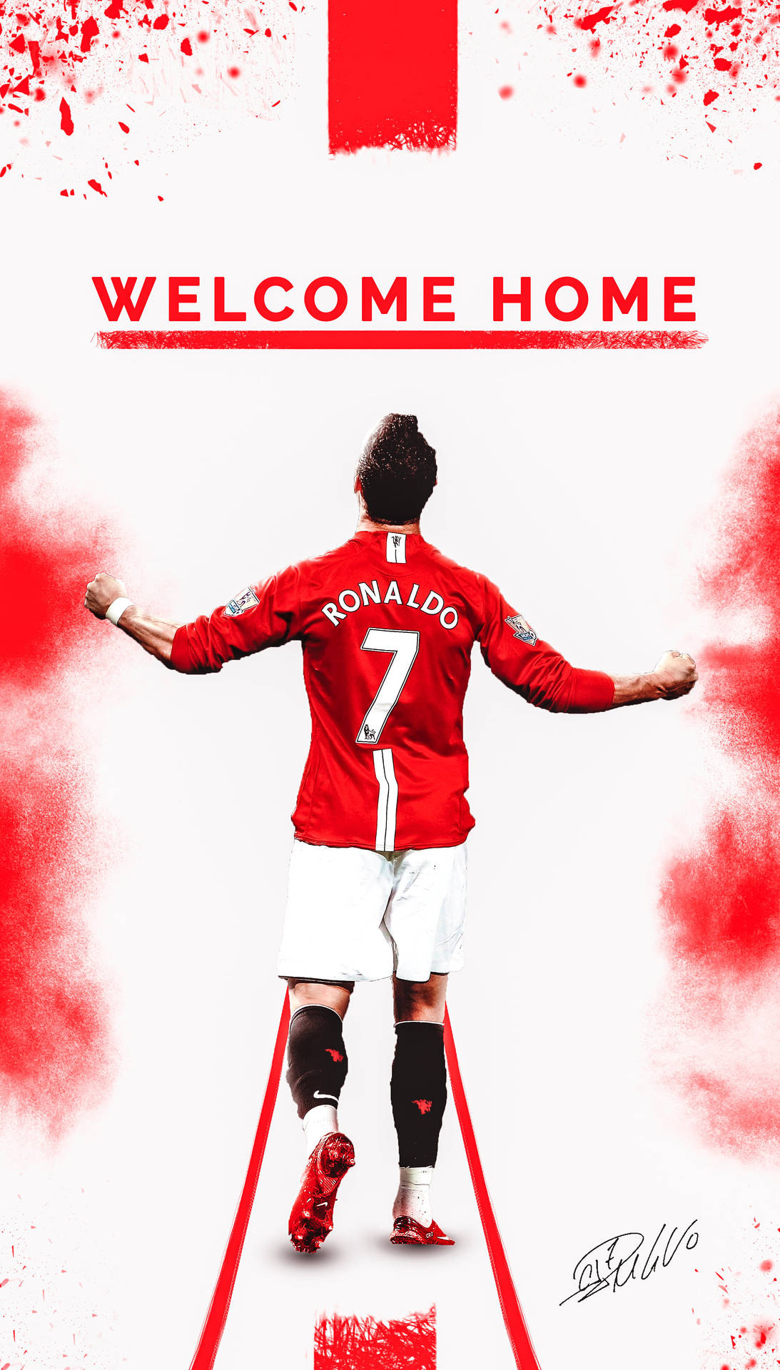 Cristiano Ronaldo Manchester United Welcome Home Background