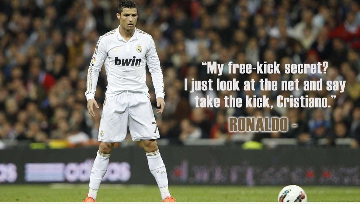 Cristiano Ronaldo Of Real Madrid Football Quotes Background