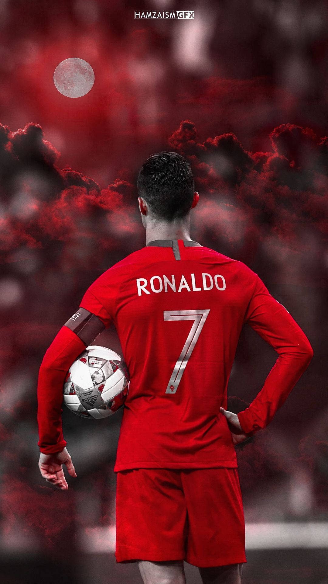 Cristiano Ronaldo Portugal Holding Ball Background