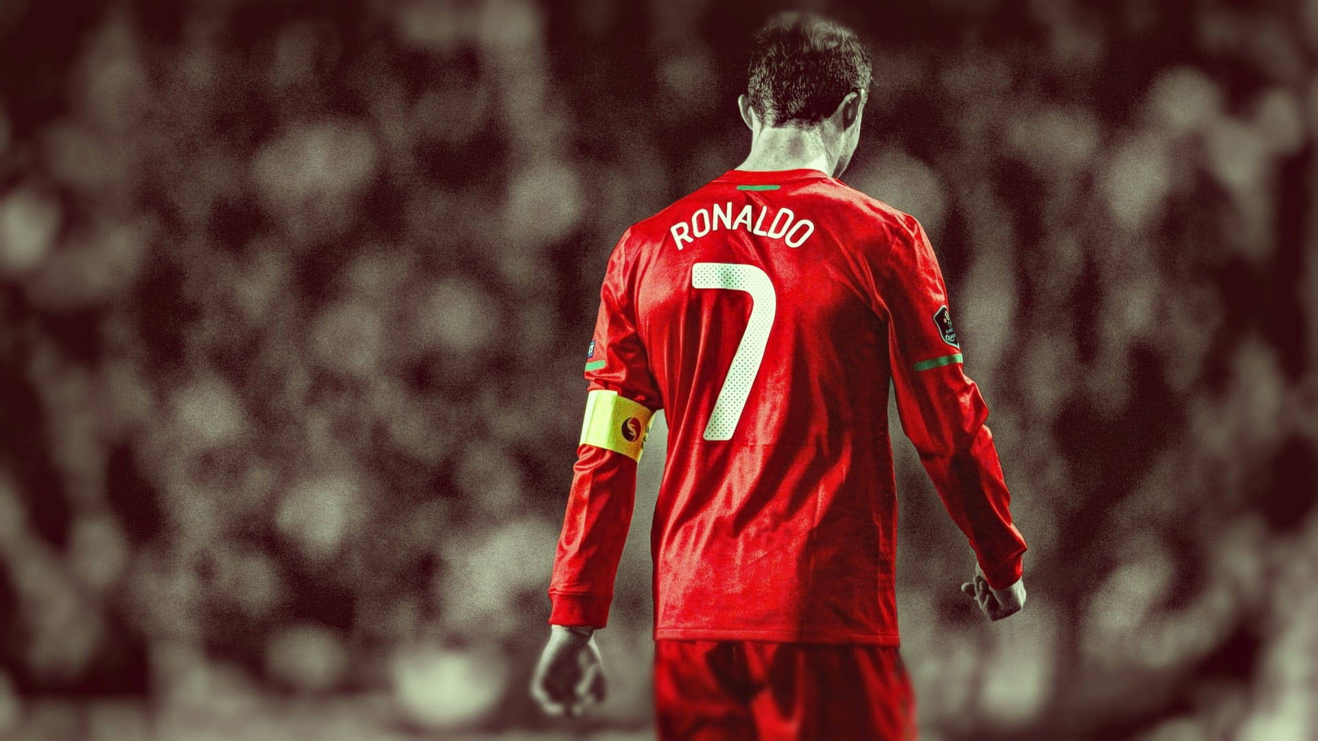 Cristiano Ronaldo Portugal Red Walking Background