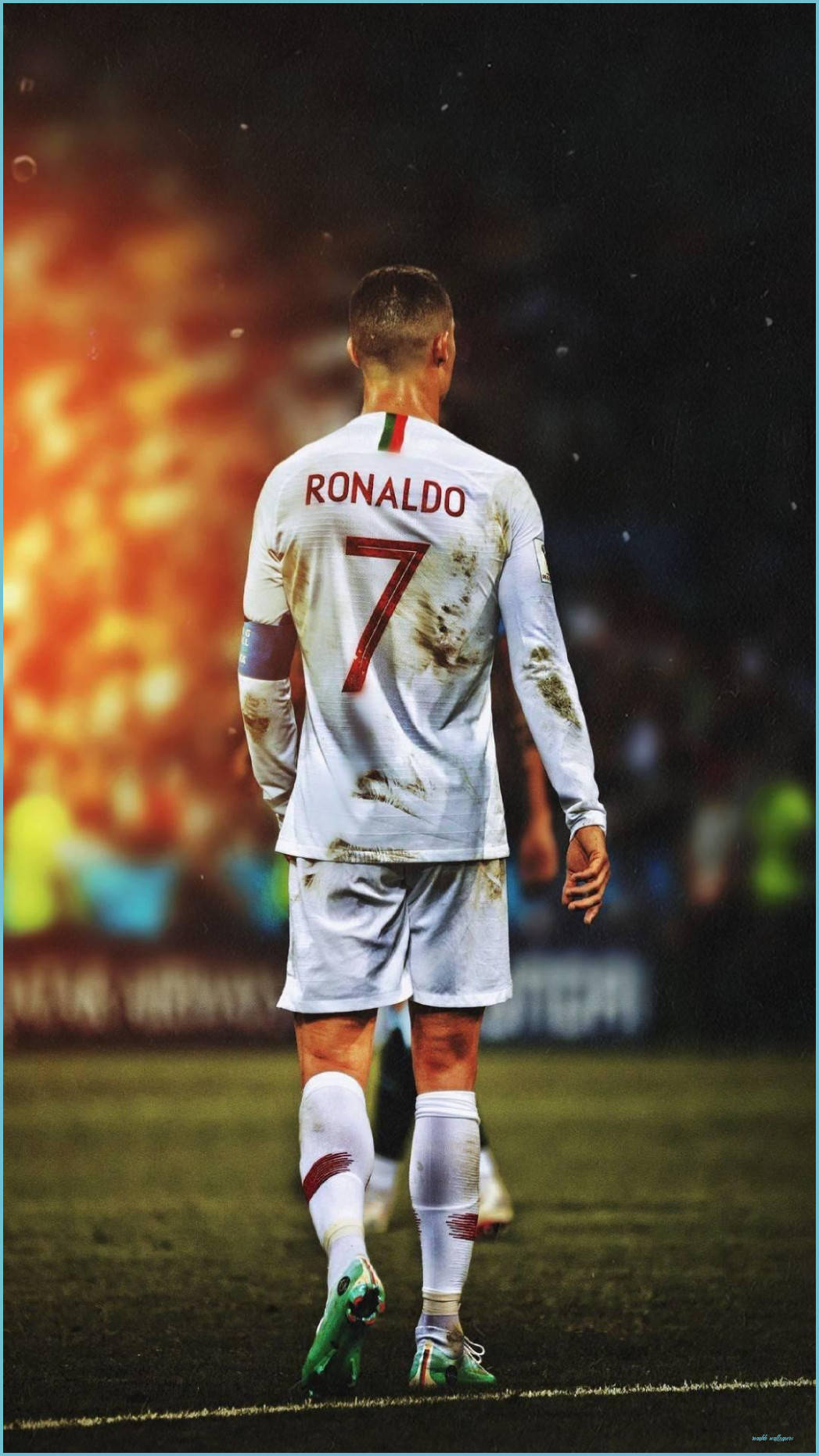 Cristiano Ronaldo Portugal Walking Dirty Clothes Background
