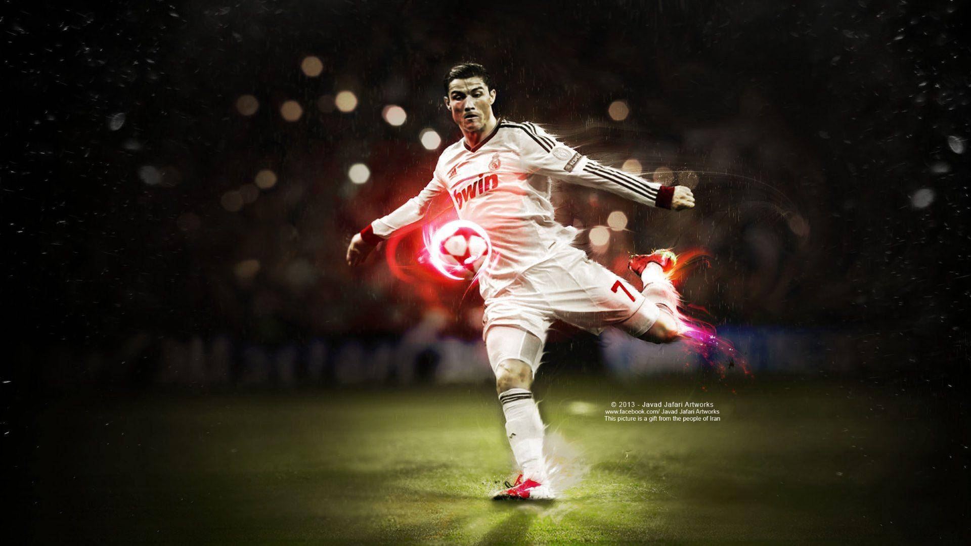 Cristiano Ronaldo Shines On The Pitch Background