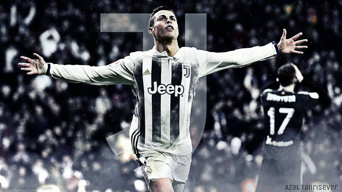 Cristiano Ronaldo Shows Off His New Juventus Kit Background