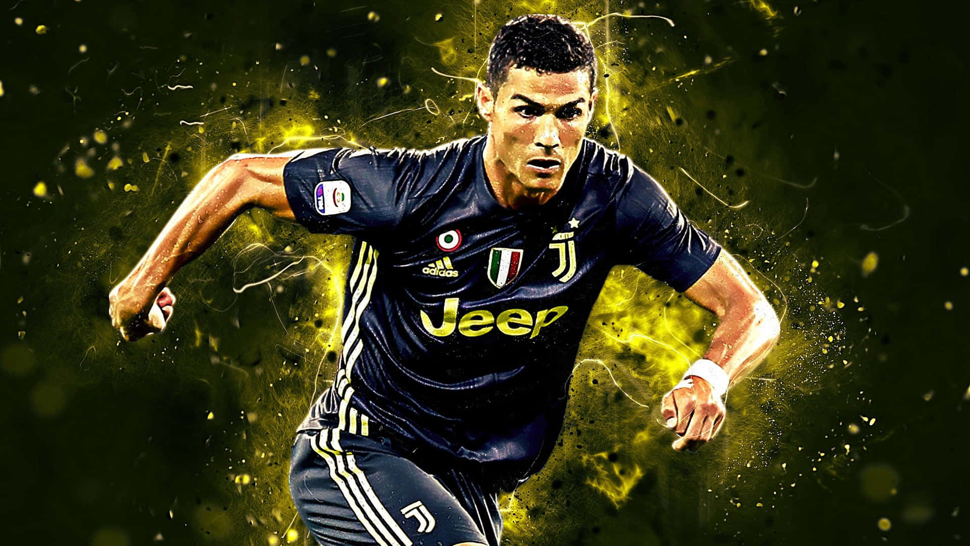 Cristiano Ronaldo With Graphic Effects Football Pc