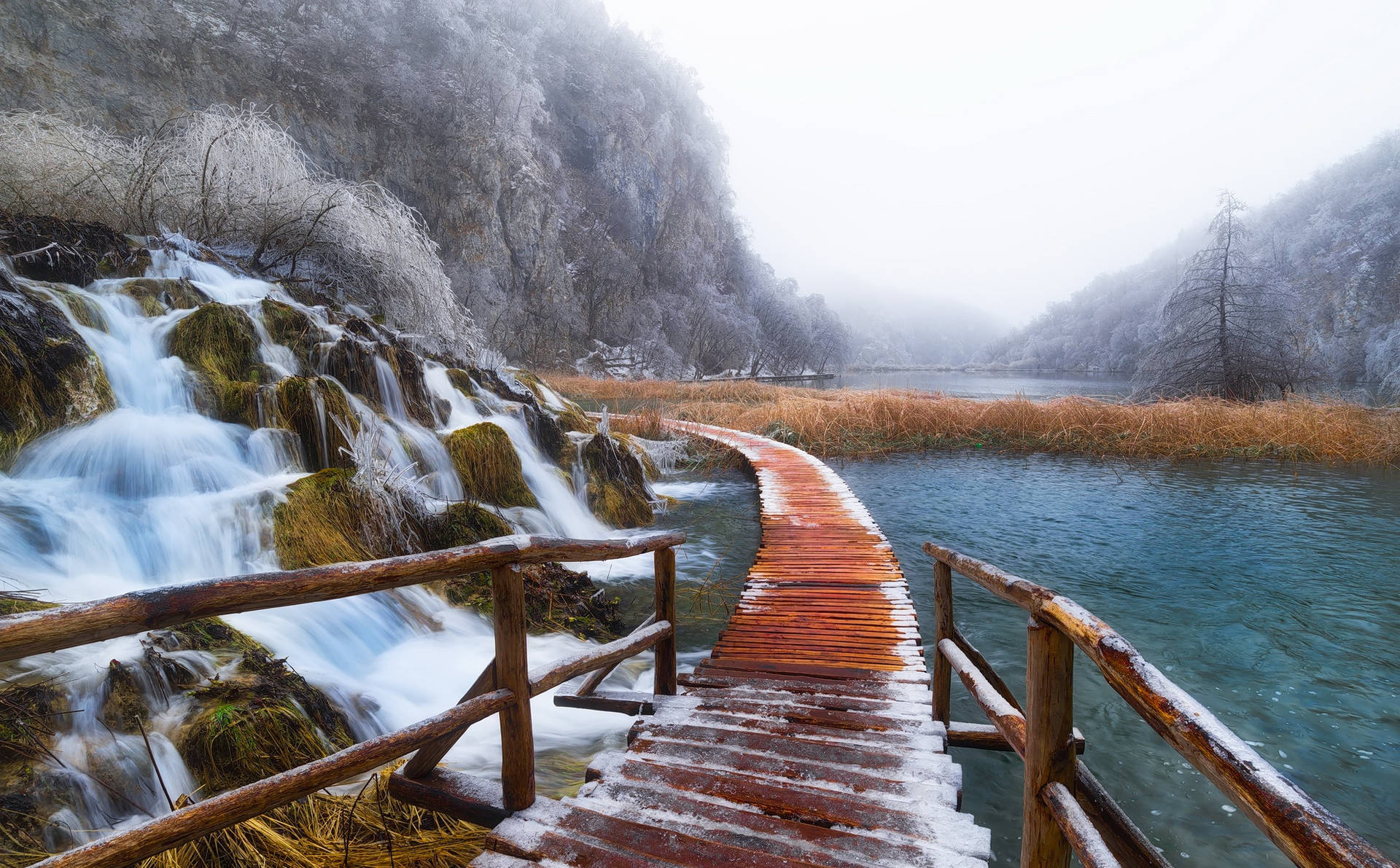 Croatia Bridge To Waterfalls Background