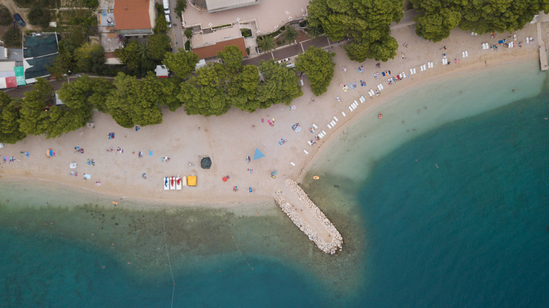 Croatia Dalmatian Coast Makarska Town Background