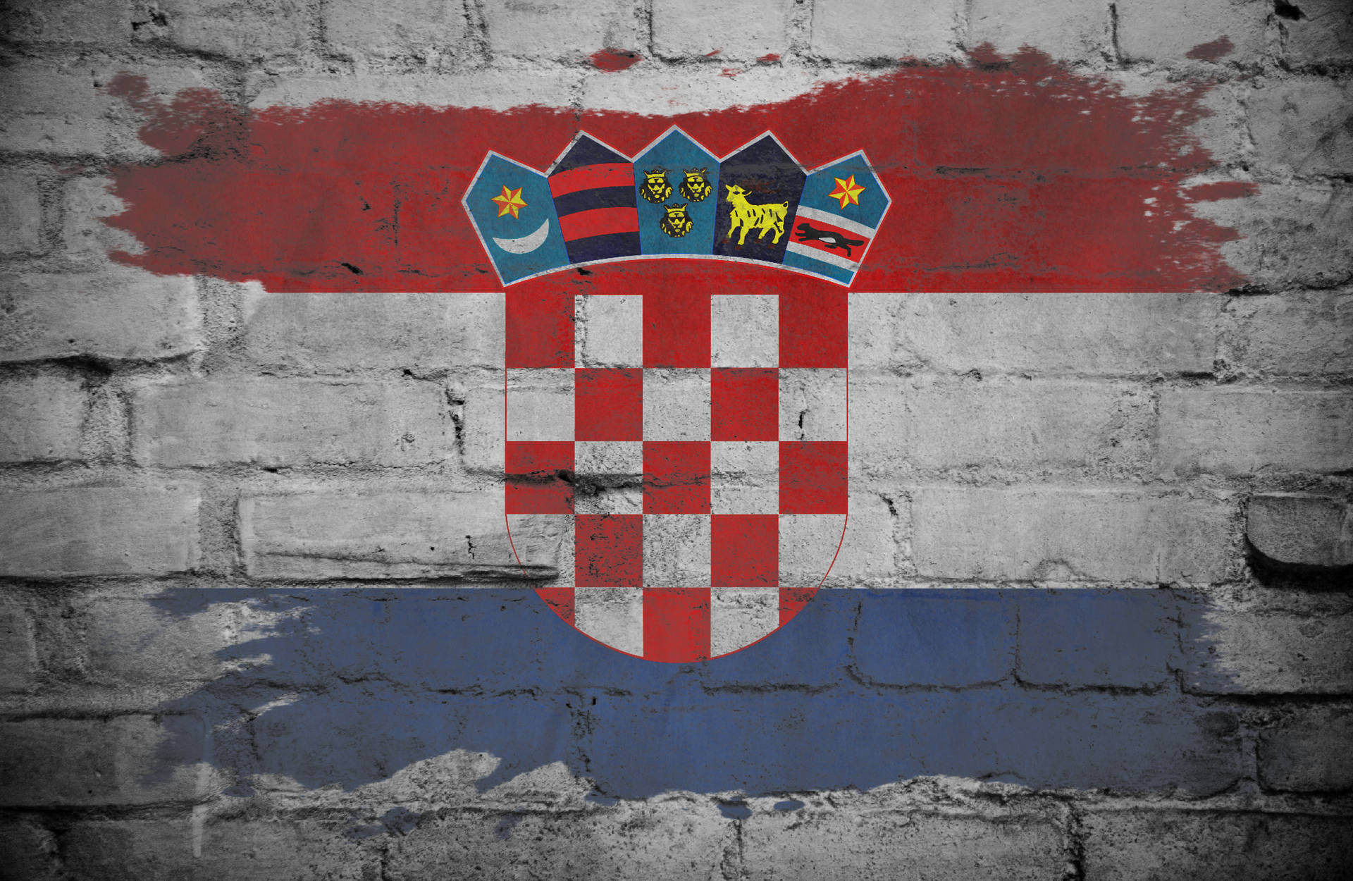 Croatia Flag Art Background