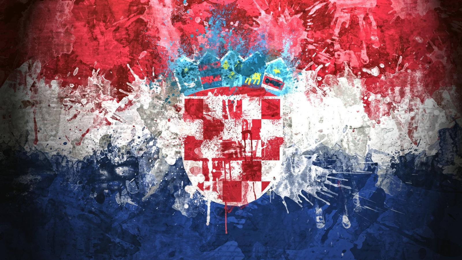 Croatia Flag Digital Art Background