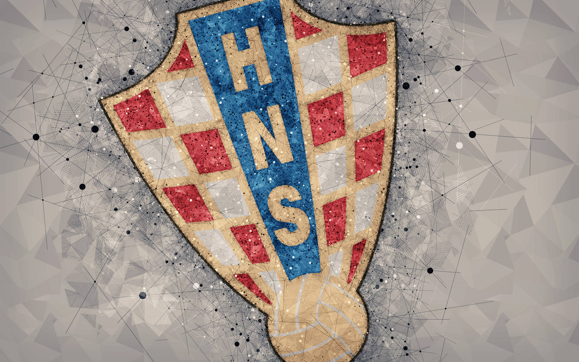 Croatia Football Gray Background Background