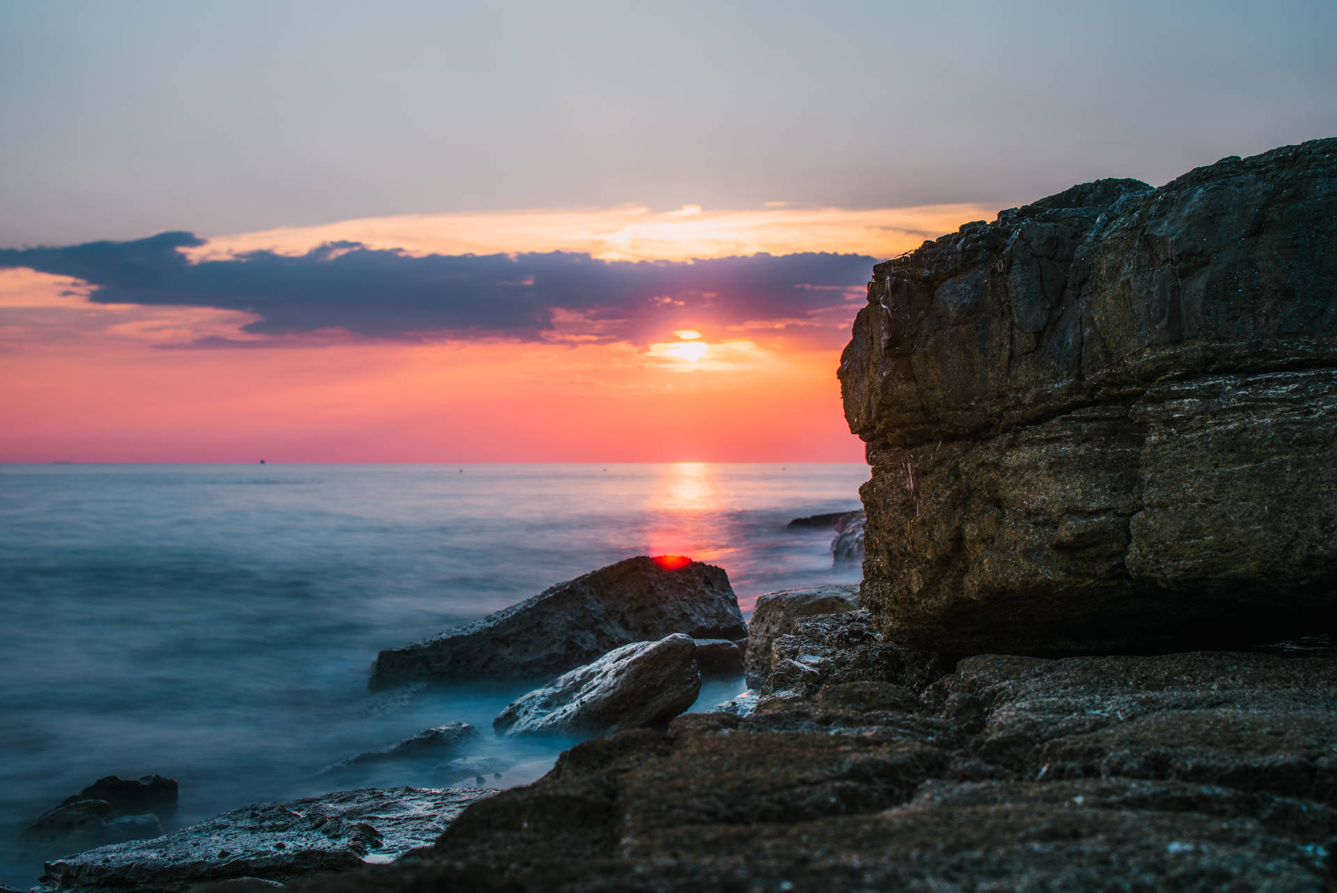 Croatia Orange Sky Background