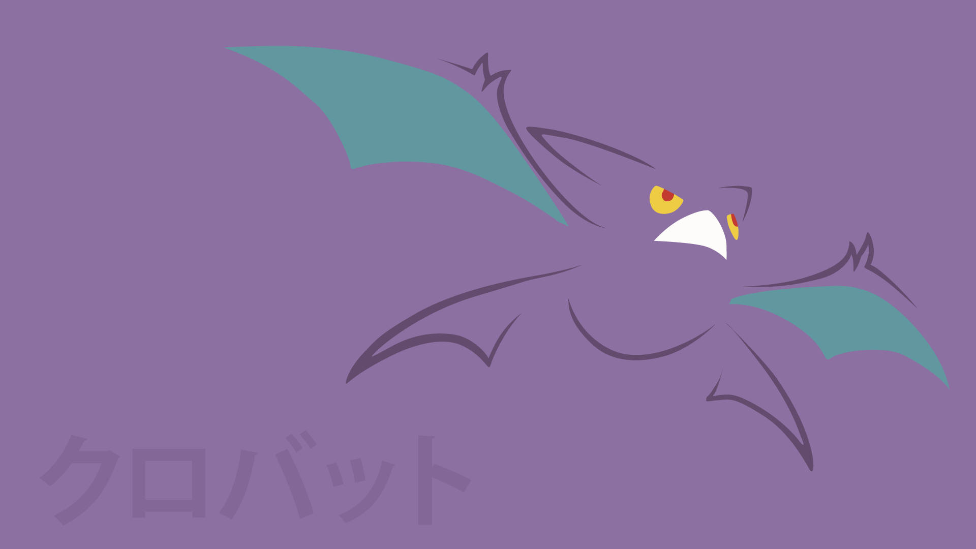 Crobat In Violet Background