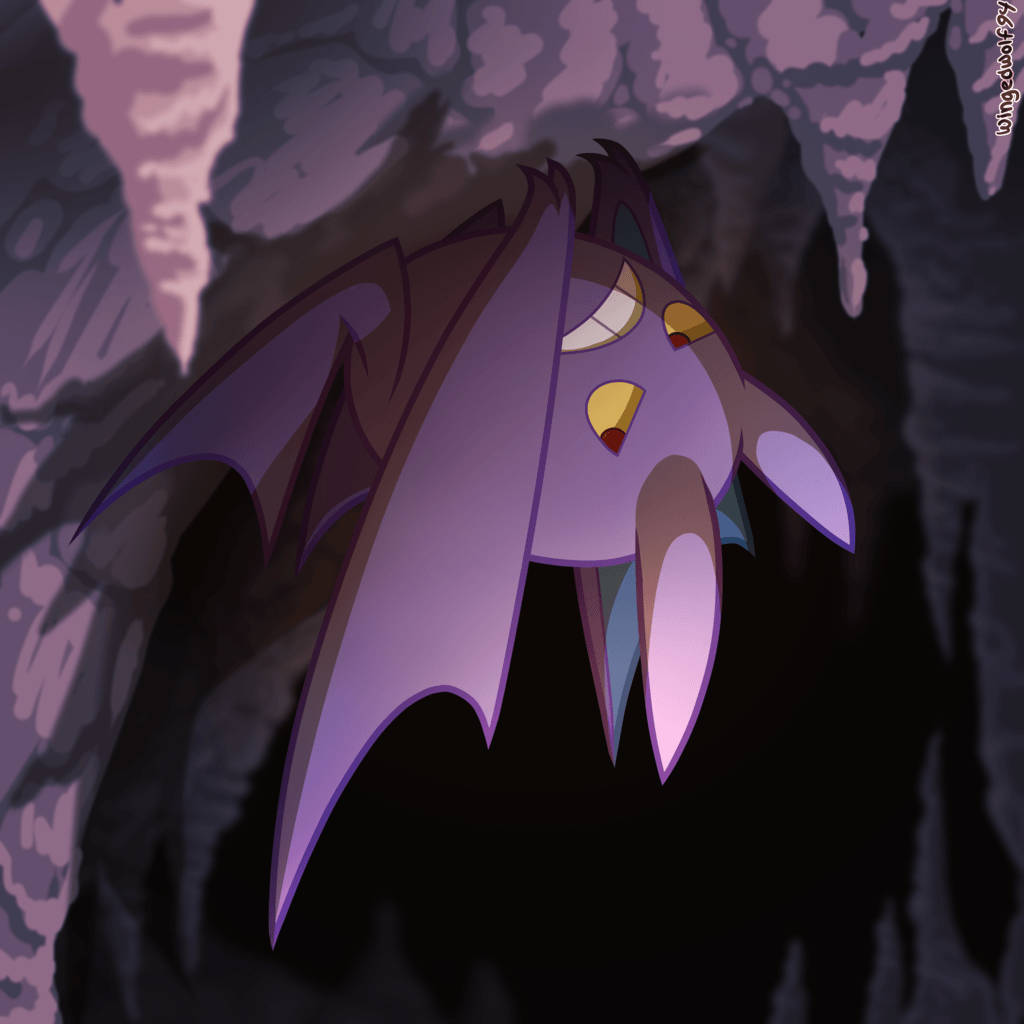 Crobat Pokemon In Cave Background