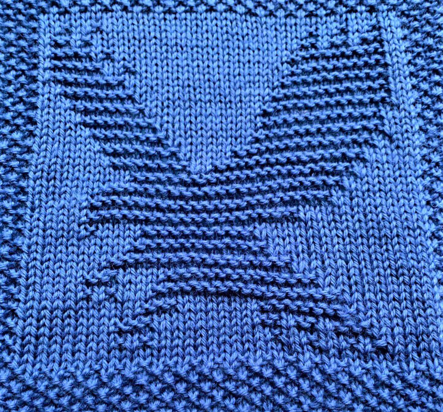 Crocheted Garment Using Blue Knitting Yarn