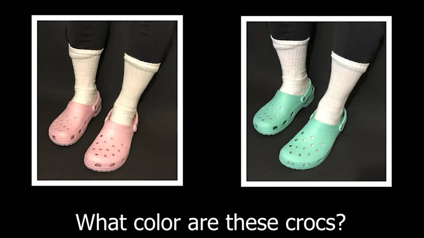 Crocs Color Ambiguous Optical Illusion Background