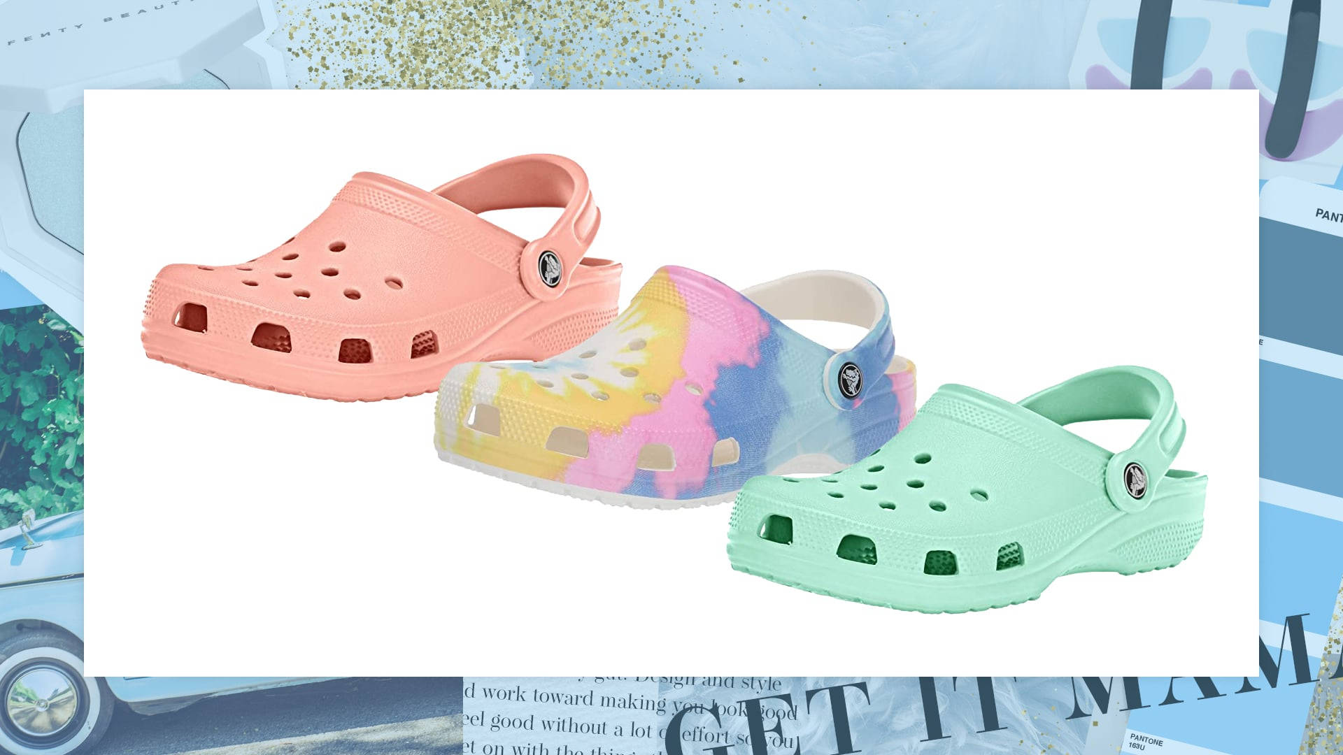 Crocs In Pastel Colors Background