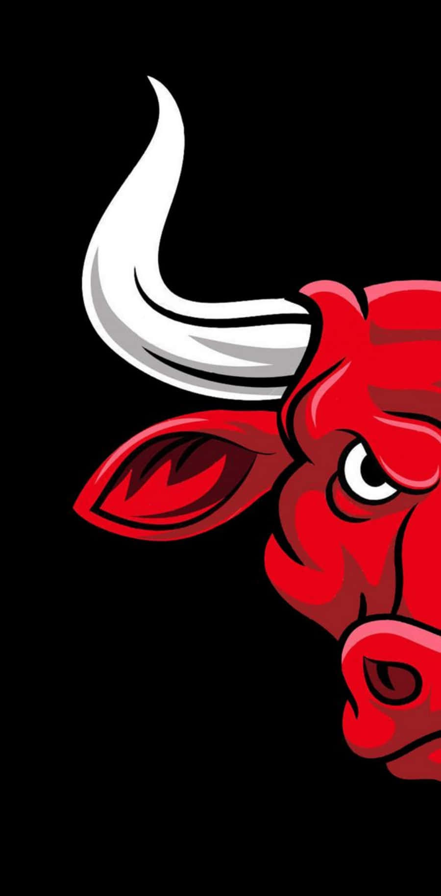 Cropped Chicago Bulls Logo Phone Background