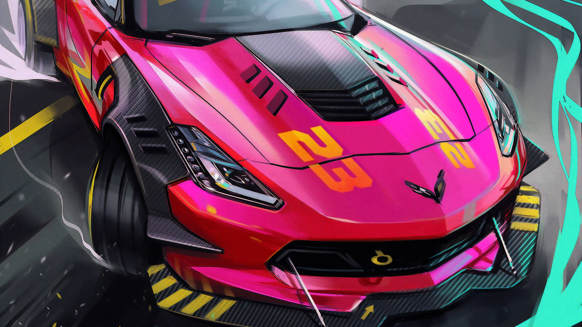 Cropped Drift Car Artwork By Aleksandr Sidelnikov