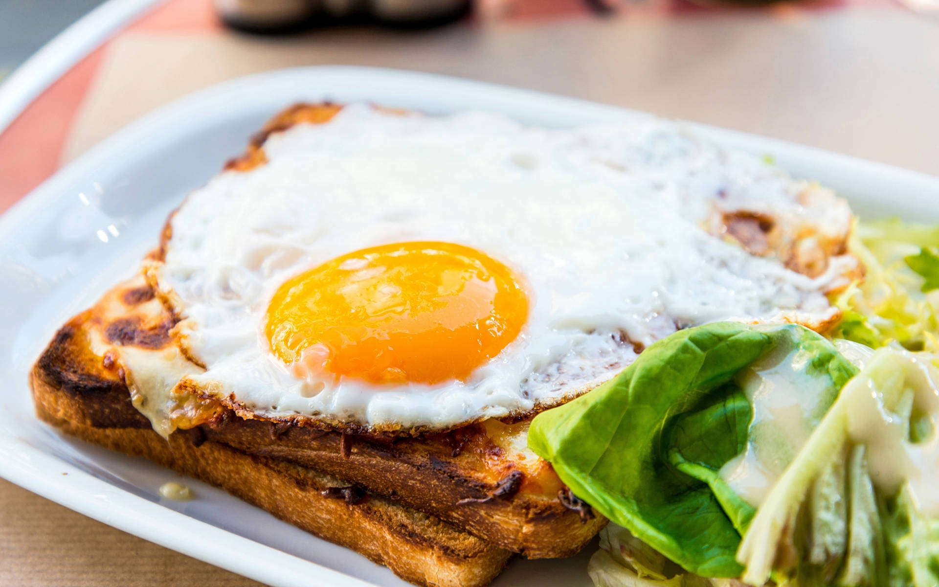 Croque Madame With Egg Background