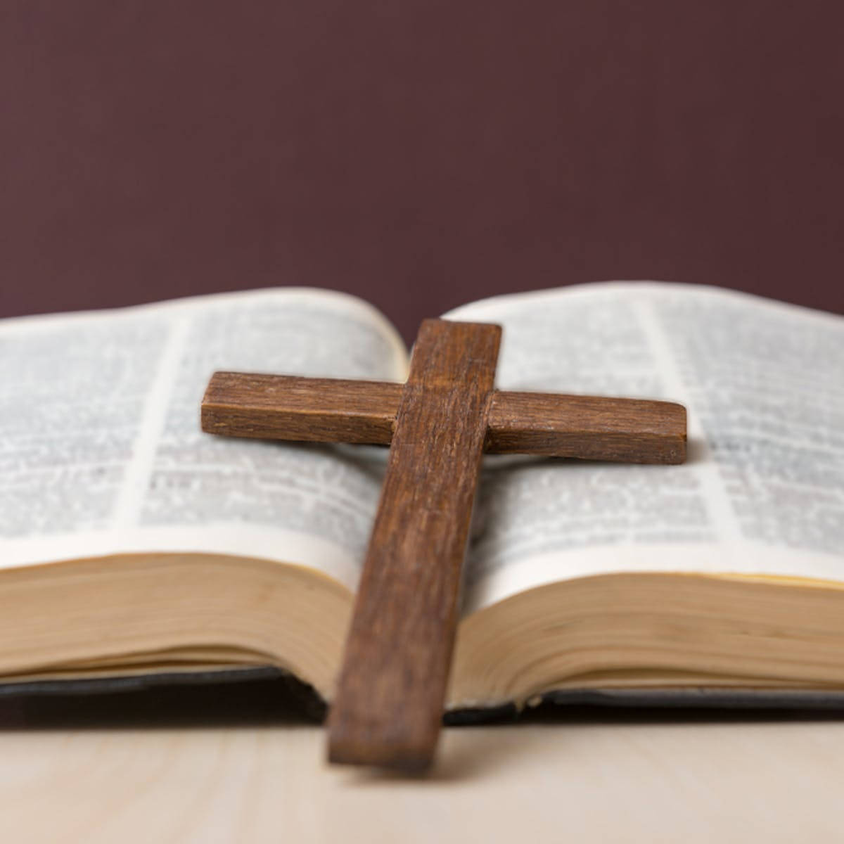 Cross And The Bible In The Christianity Religion Background