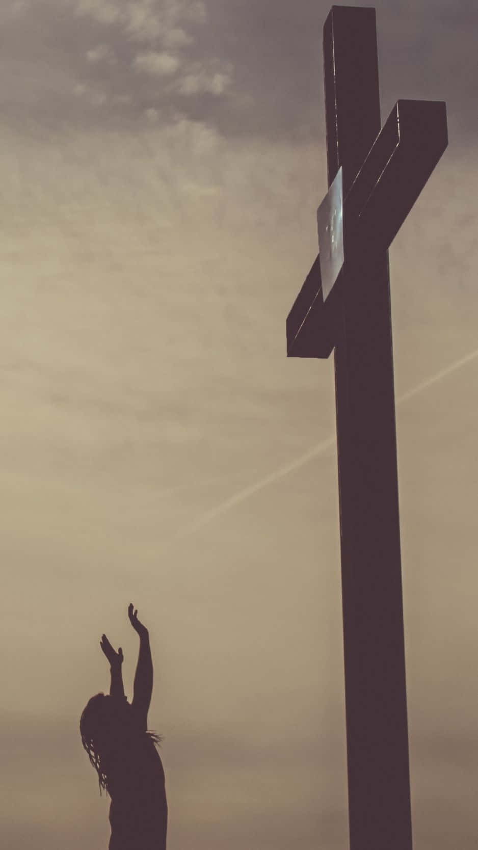 Cross Iphone In Picture Inside A Pocket Background