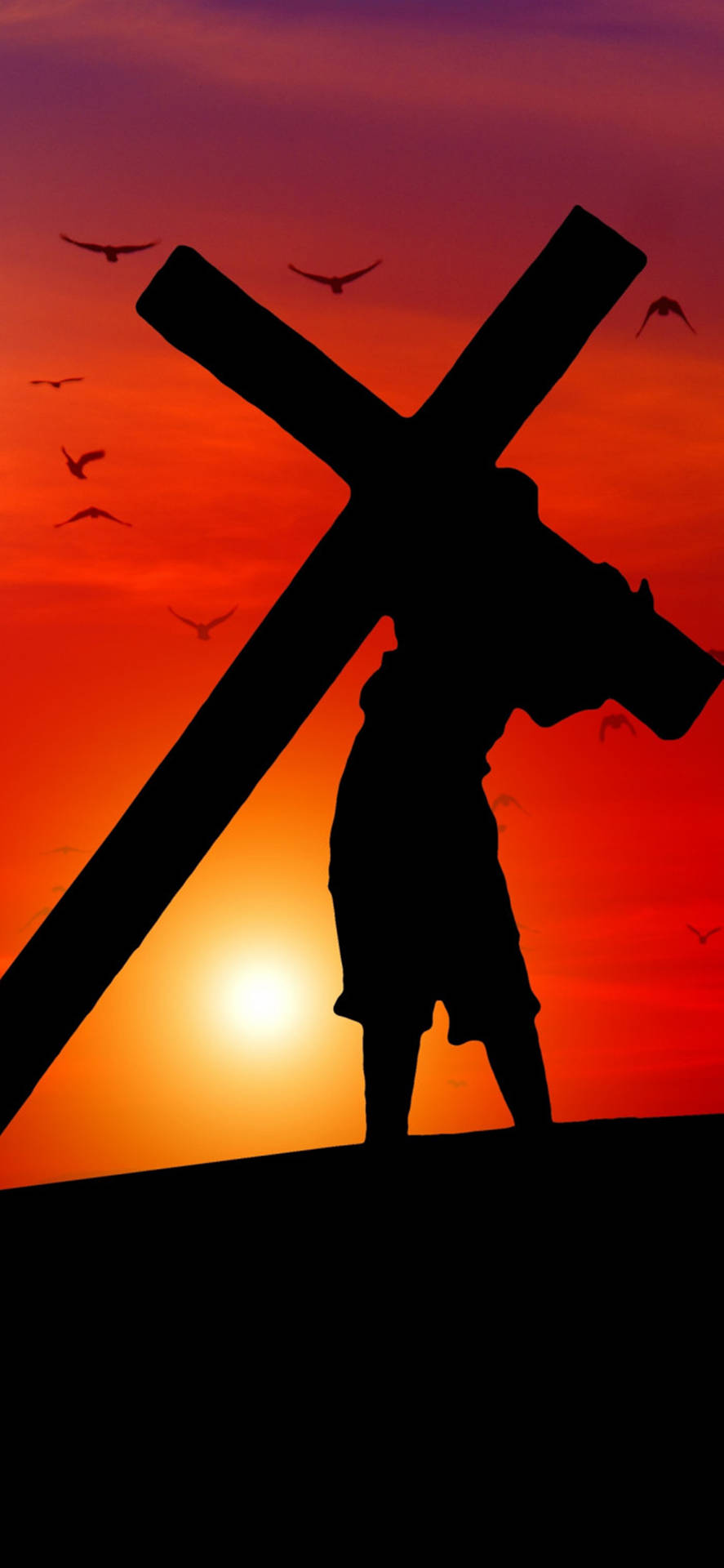 Cross Of Faith Jesus 4k Iphone Background