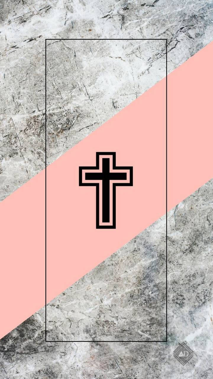 Cross Over Marble Pattern Christian Iphone Background
