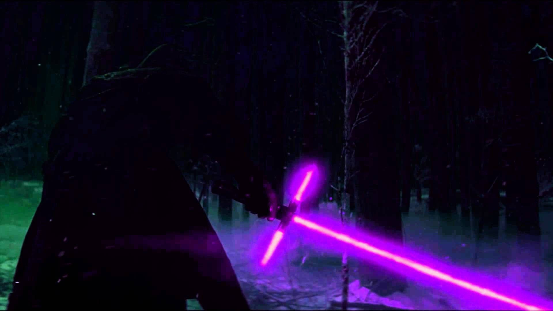 Cross-shaped Purple Lightsaber Background