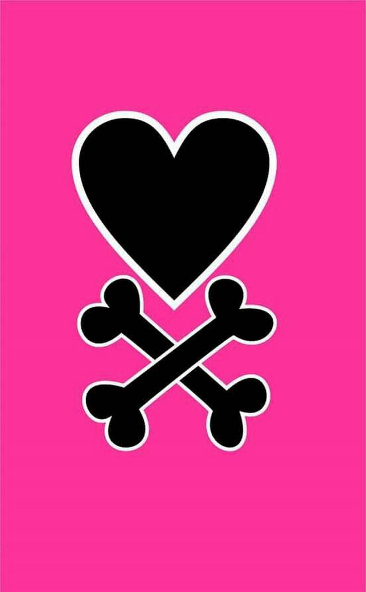 Crossboned Skeleton Love Background