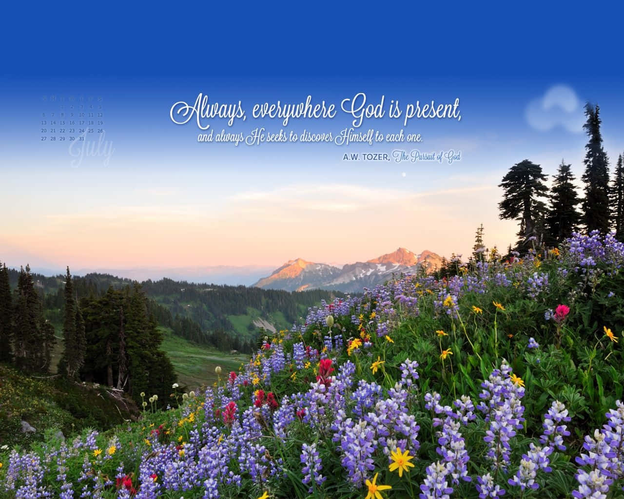 Crosscards Computer Spring Flowers Bible Quote Background
