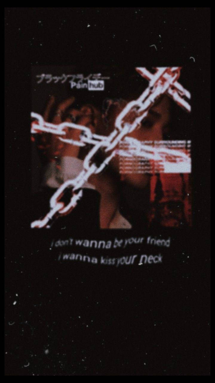 Crossed Chains Dark Grunge Aesthetic Background