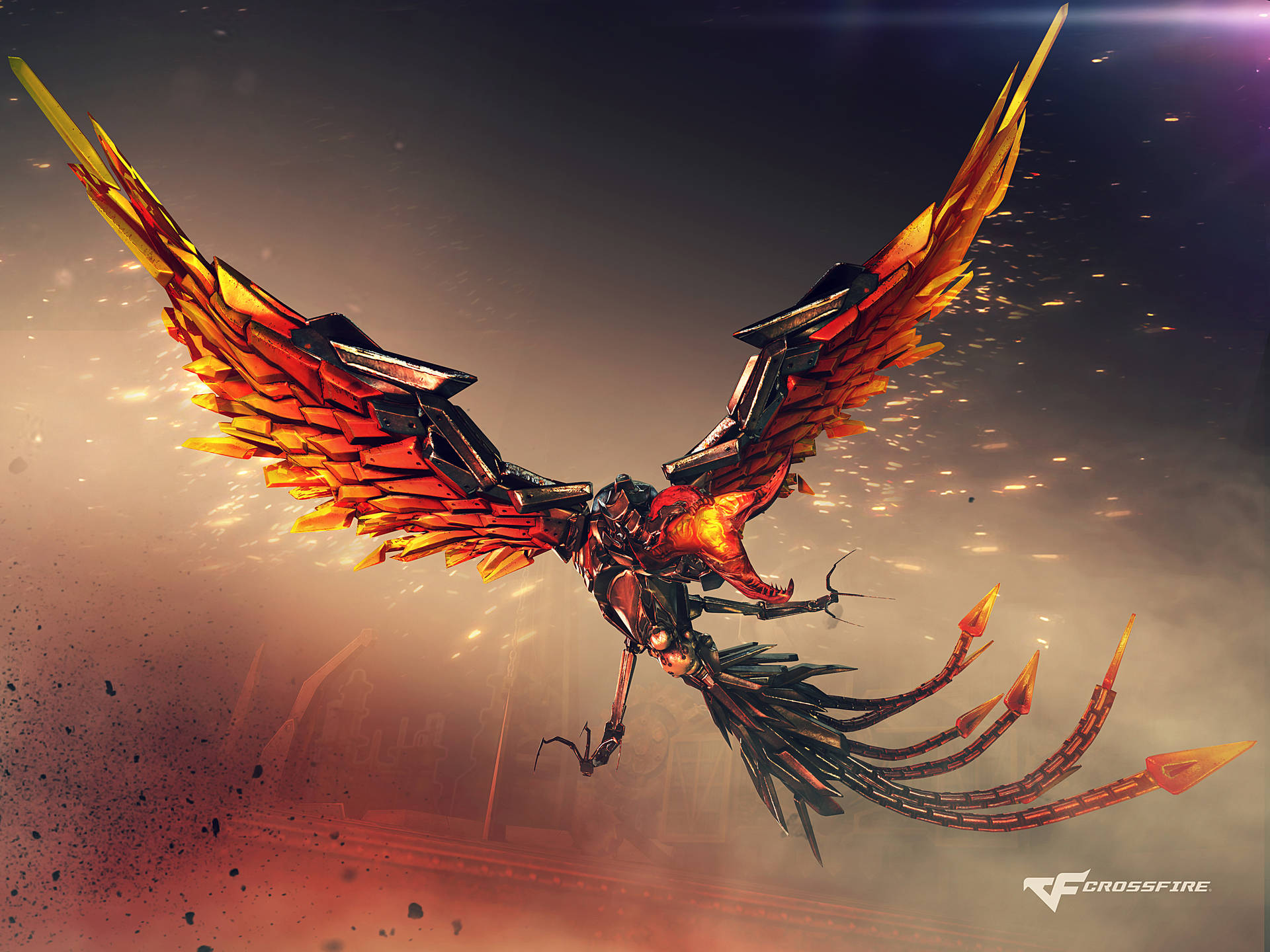 Crossfire Mecha Phoenix Background