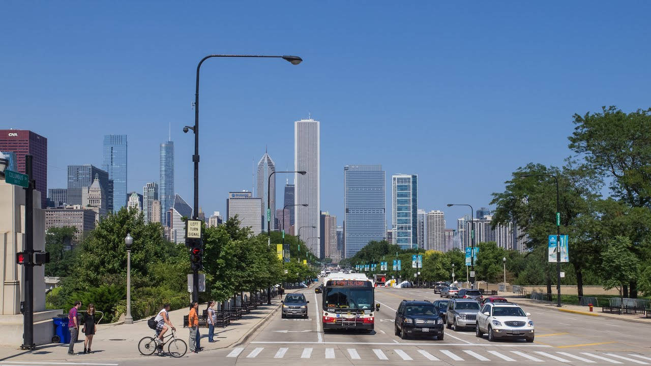 Crossing In Downtown Chicago, Illinois