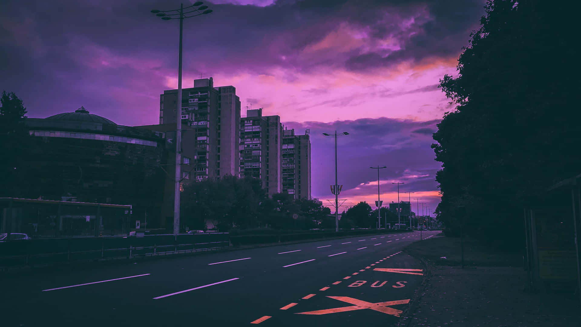 Crotia Under Purple Sky Background
