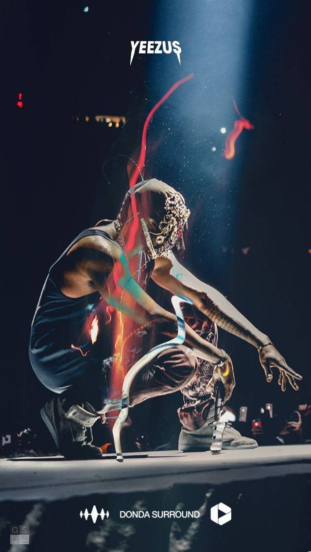 Crouched Kanye West Android Background