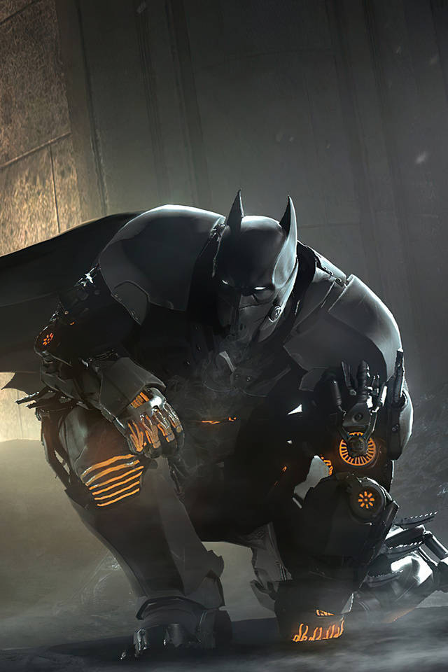 Crouching Batman Arkham Iphone Origins Background