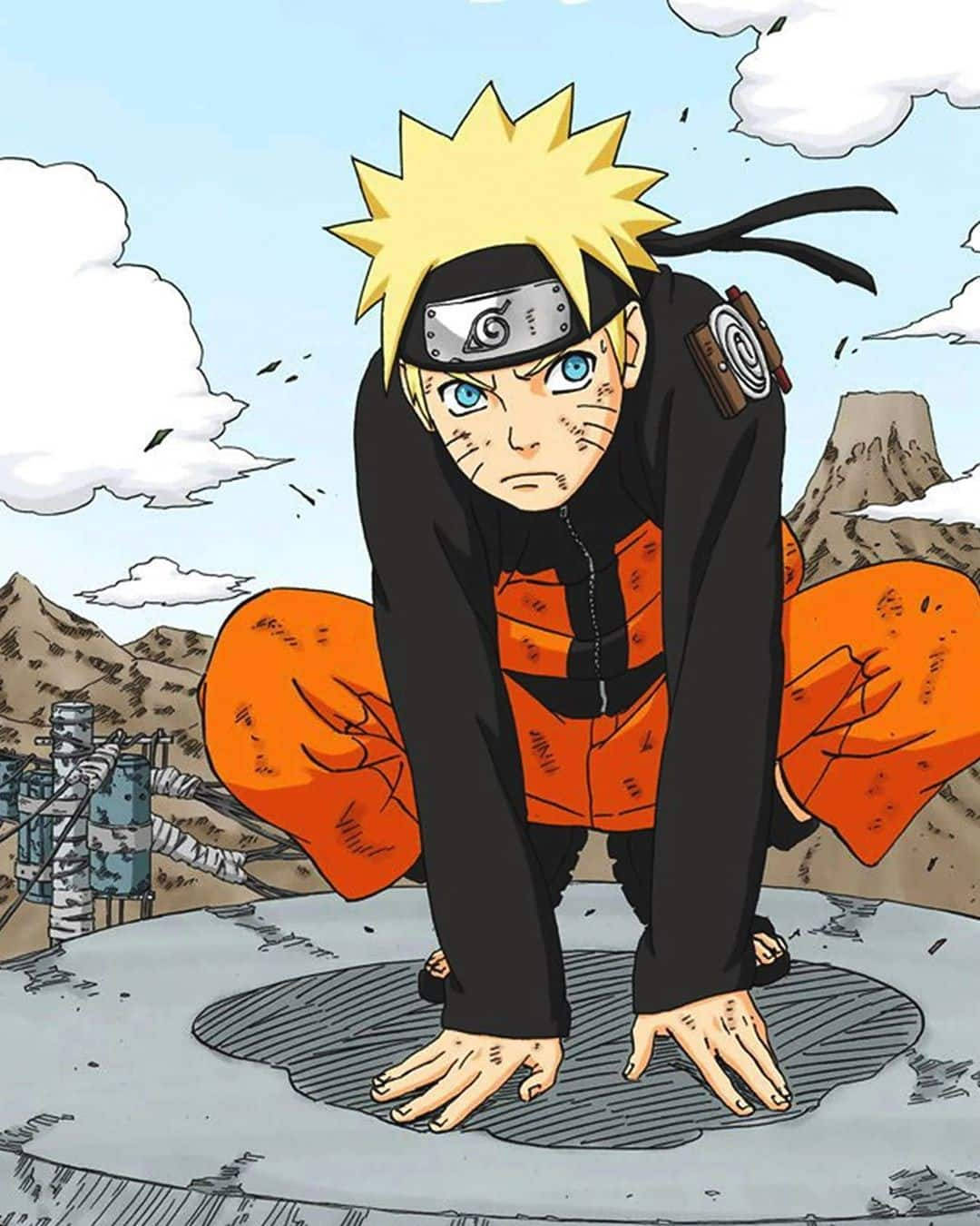 Crouching Naruto Pfp Background