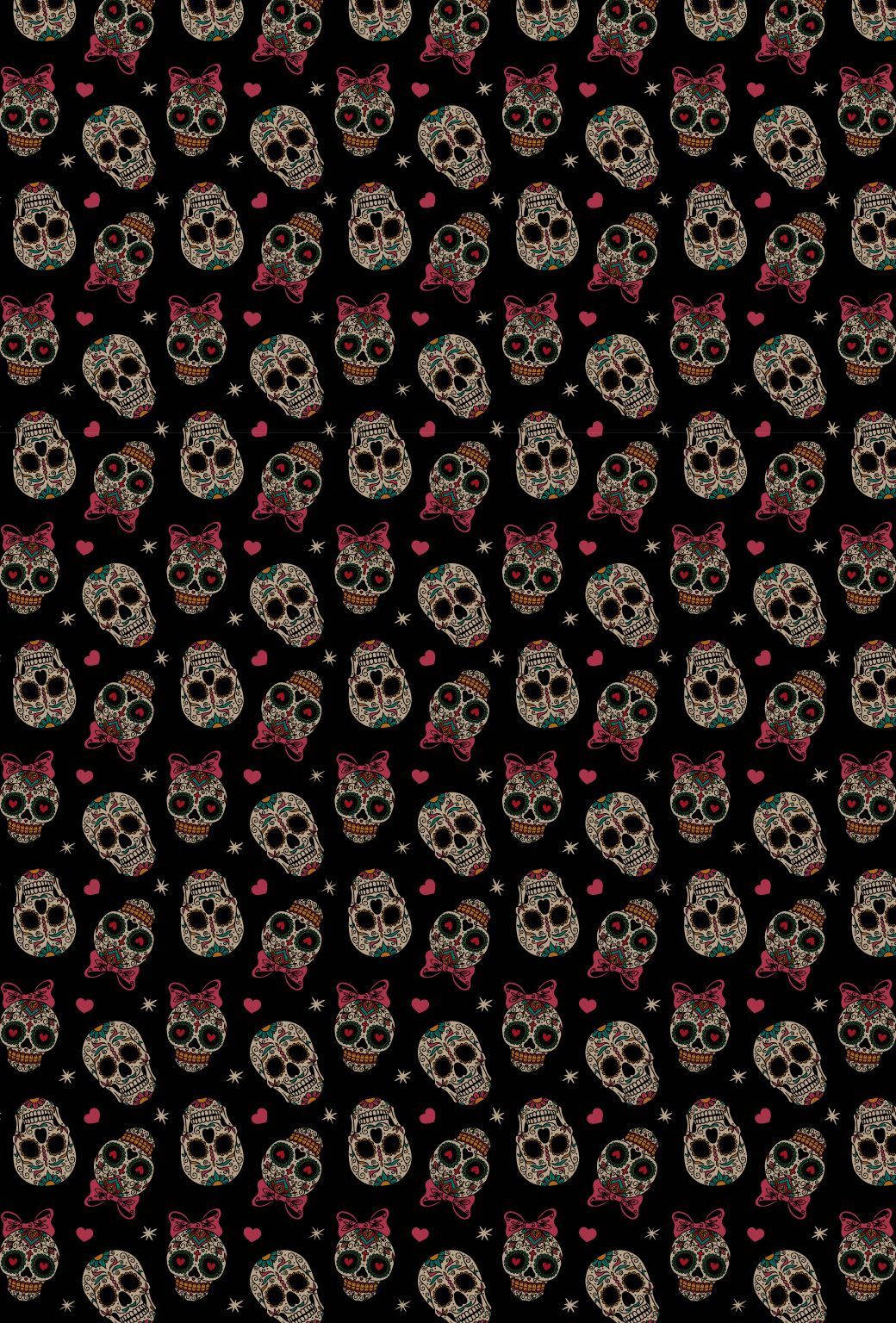 Crowded Sugar Skulls Background