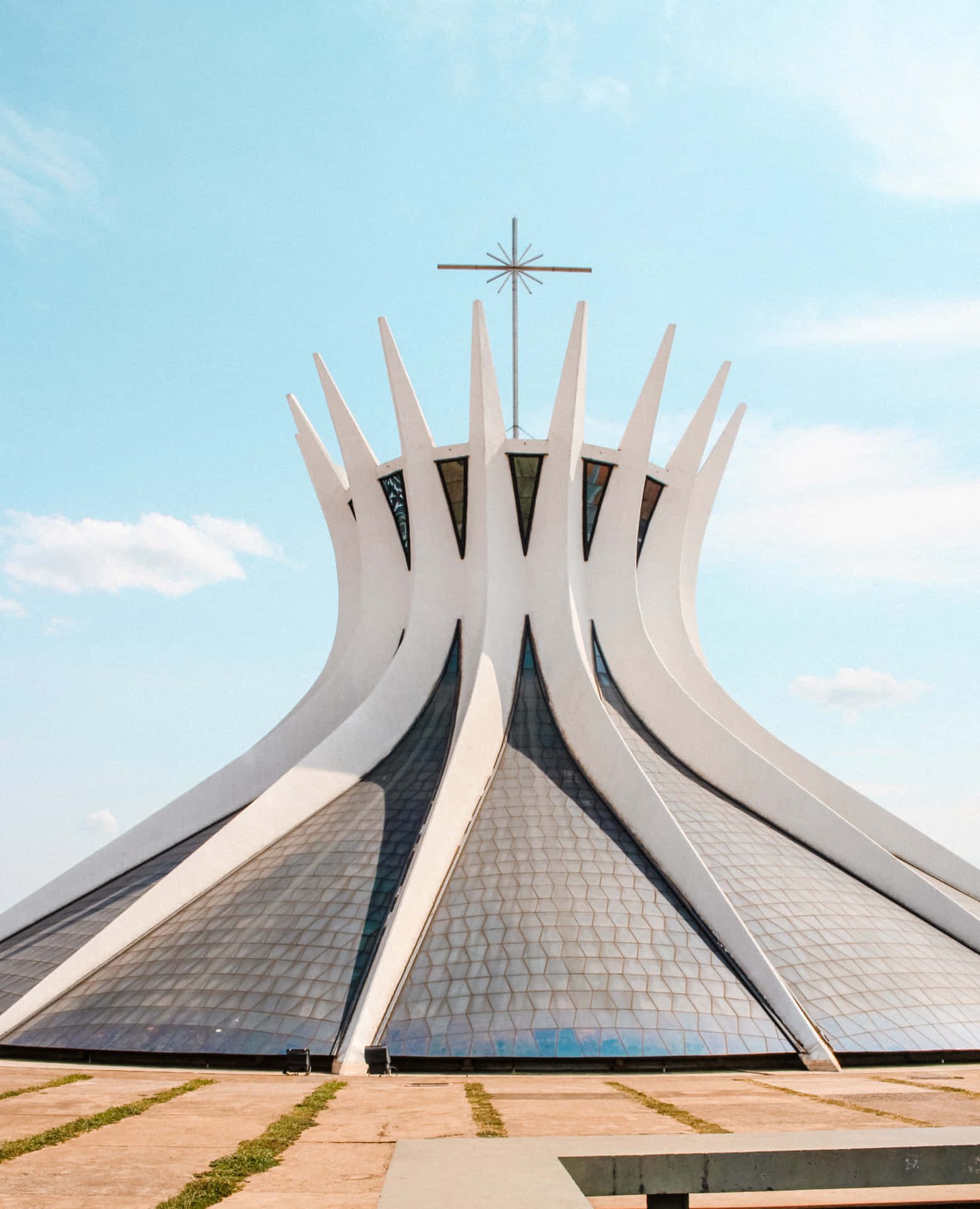 Crown Like Features Of Cathedral Of Brasilia Background