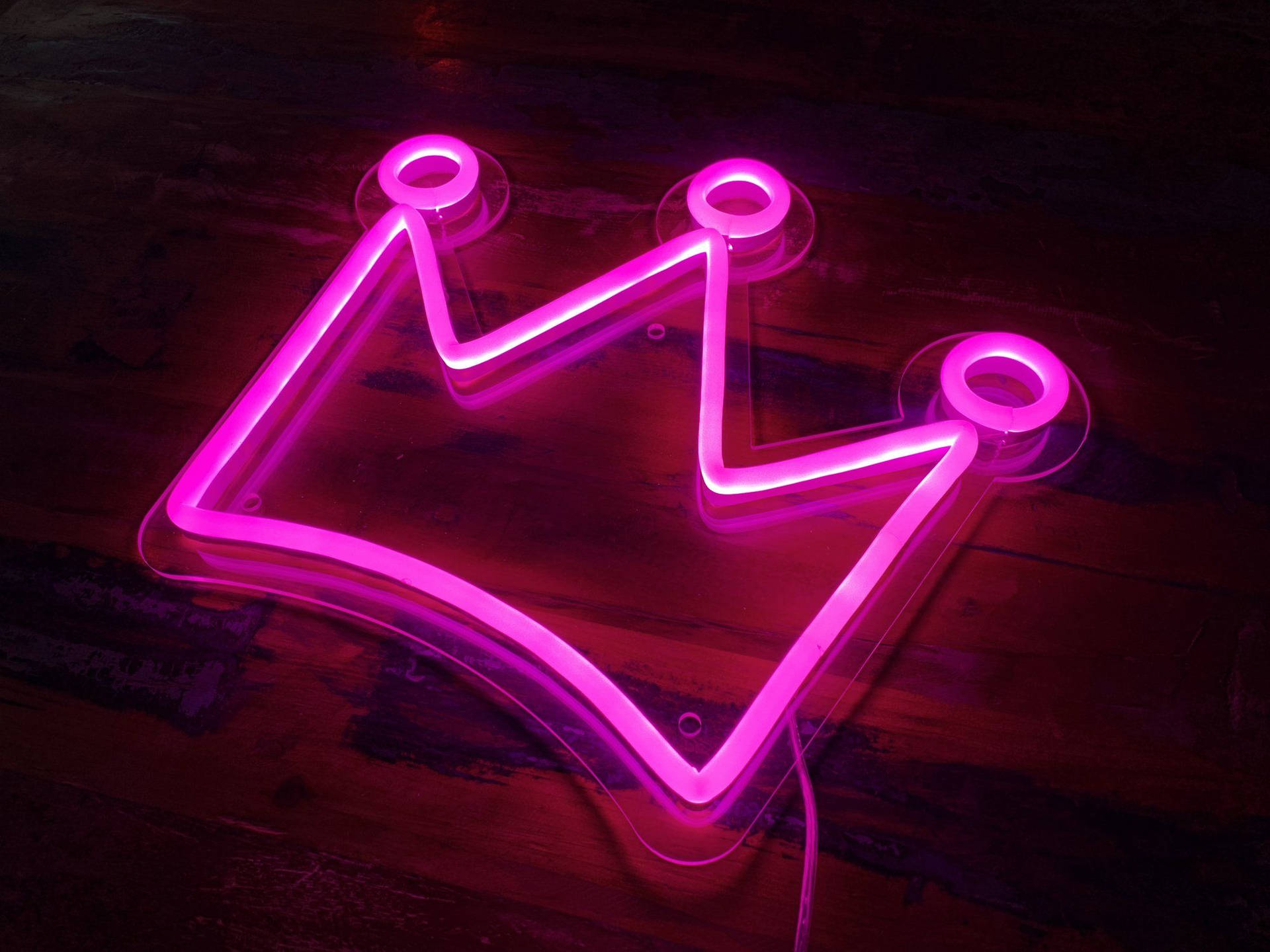 Crown Pink Neon Aesthetic