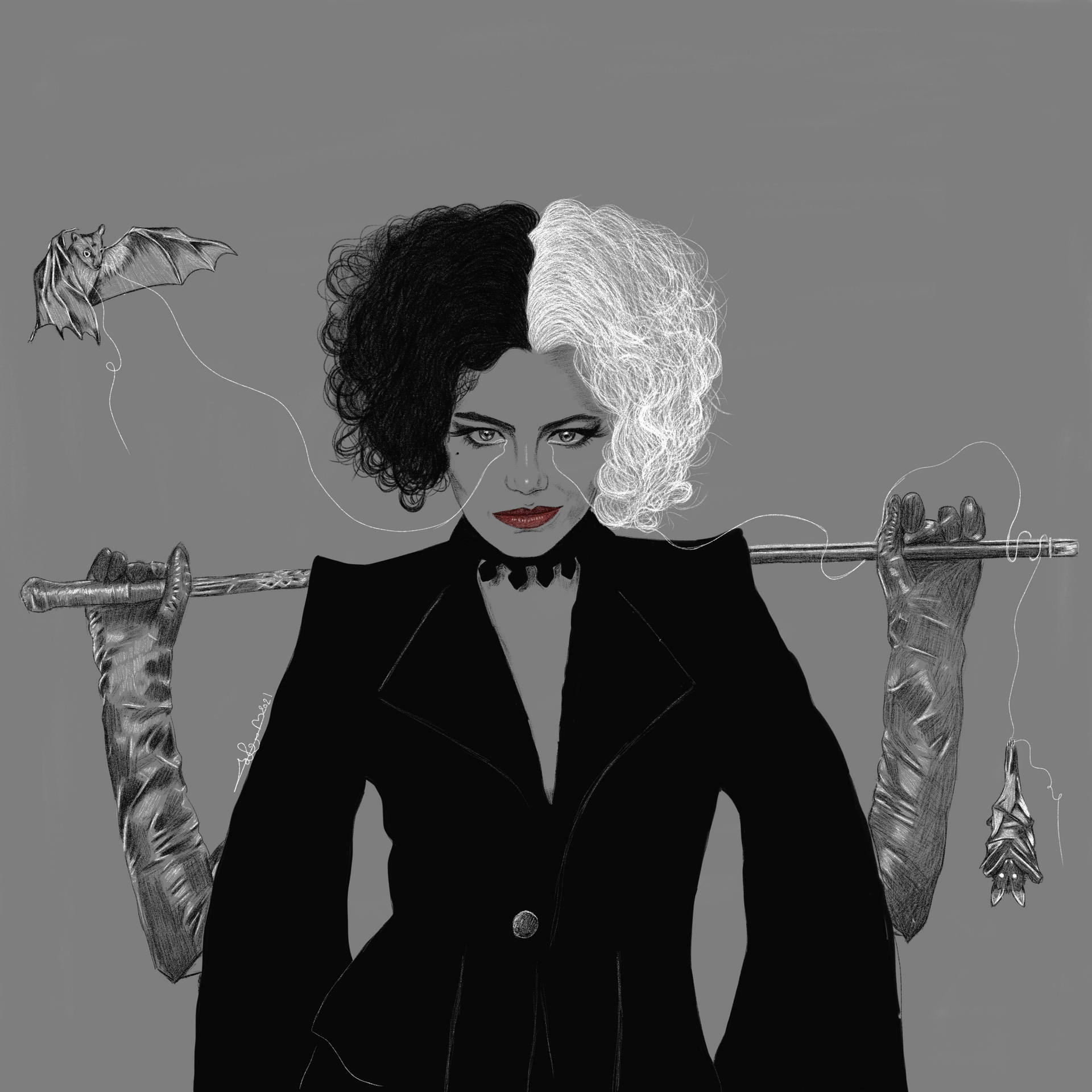 Cruella Digital Illustration Background