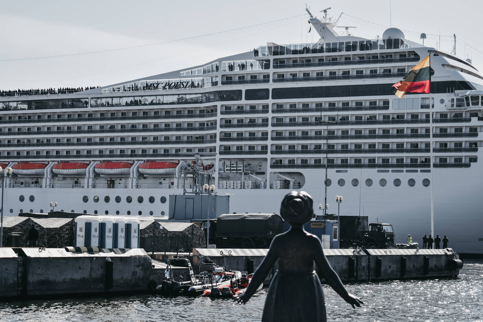 Cruise Ship In Pier In Lithuania