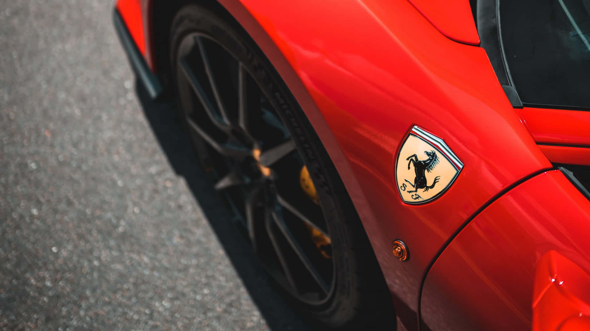 Cruise The Streets In Style With A Cool Ferrari Background