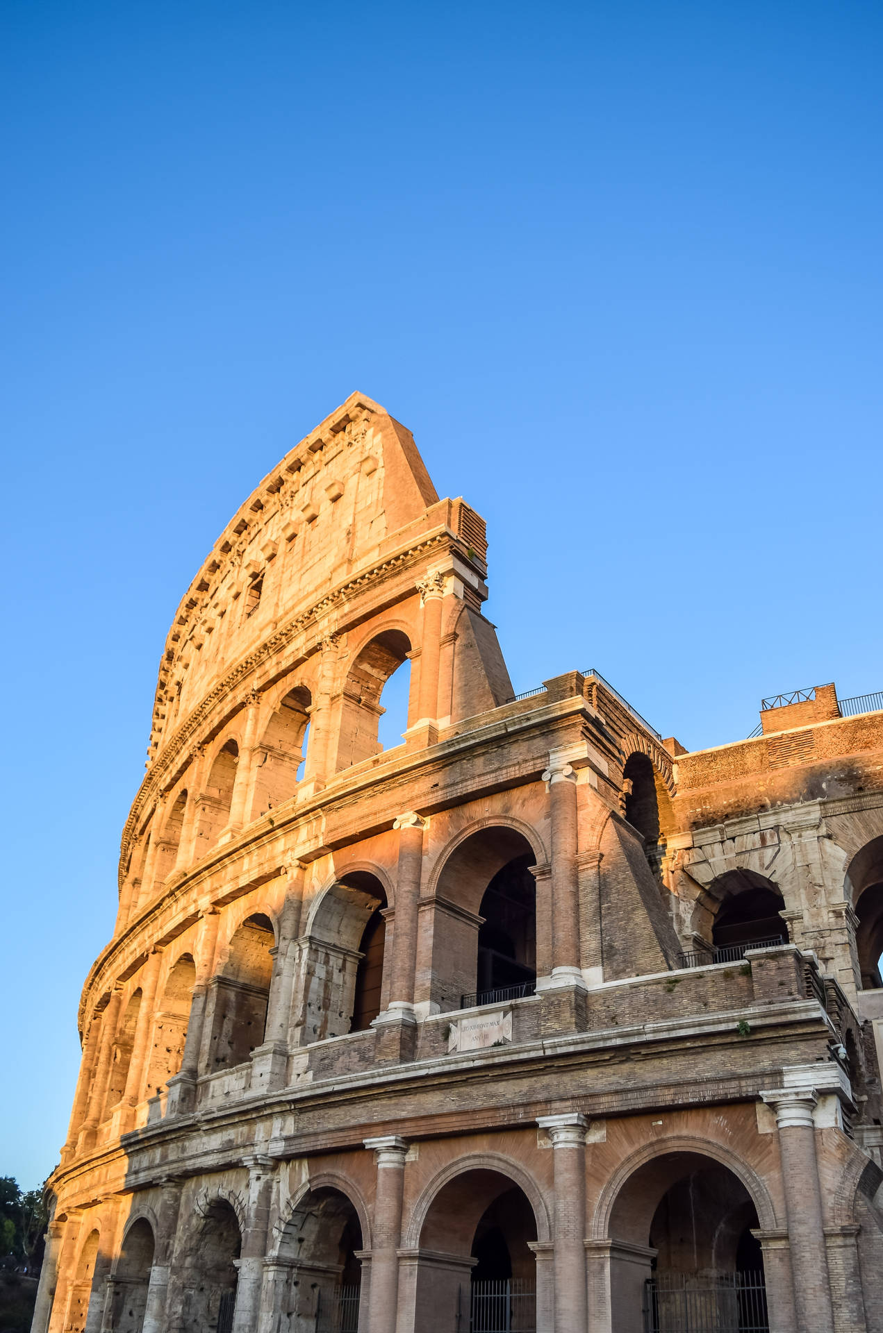 Crumbled Ruins Of The Colosseum Phone Background