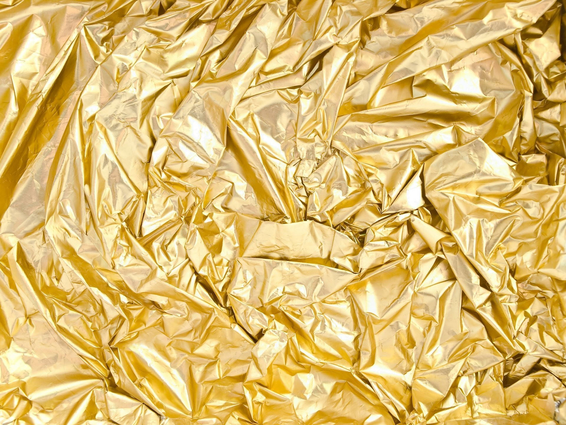 Crumpled Gold Foil Background